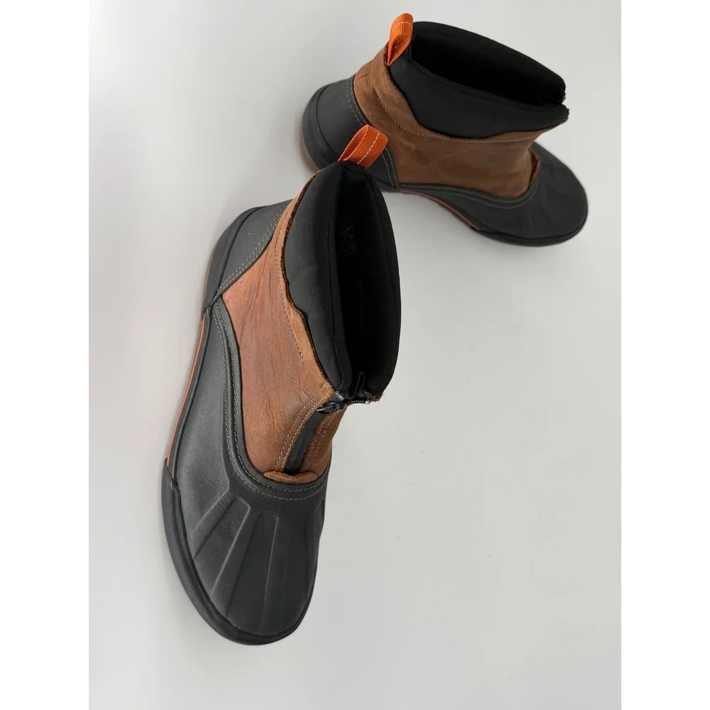 Clarks Bowbury Zip  Brown Black Leather Rubber Duck Boots 13‎ Gorpcore 99-16